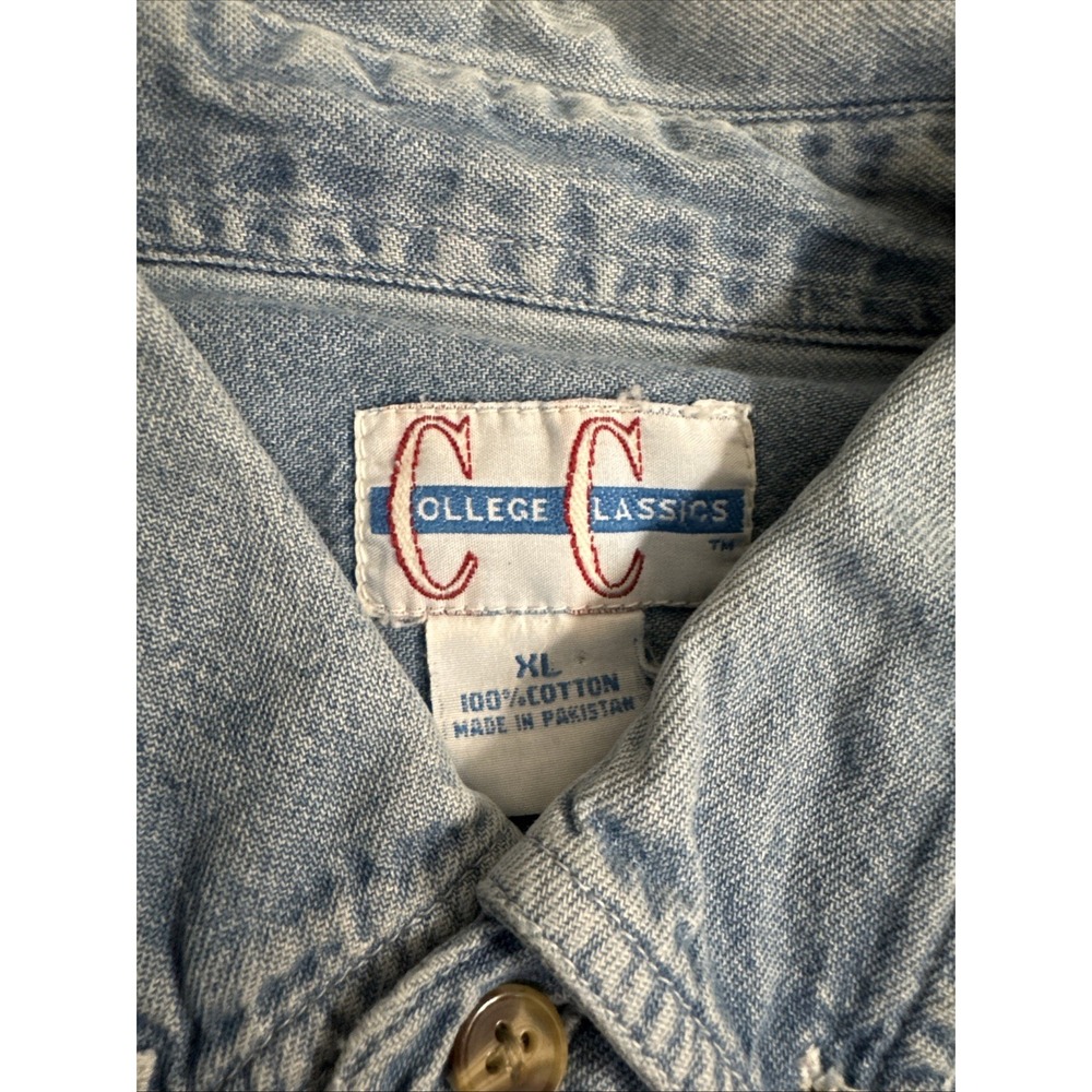 Vintage‎ 90s Florida Gator UF Law Denim Shirt XL College Classics Embroidered - Picture 5 of 5